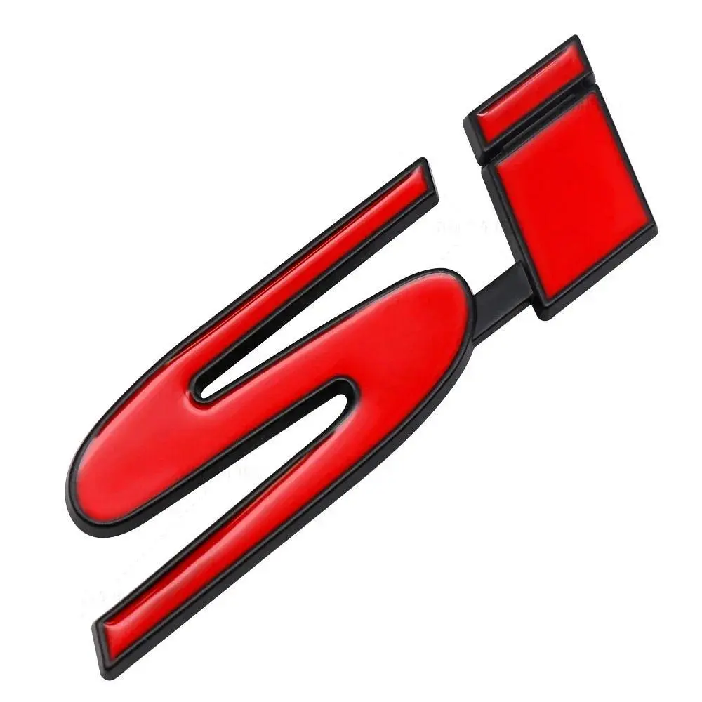 3D Metal SI Letters Car Front Grille Emblem Rear Trunk Badge Sticker for  Civic Accord Inspire SI Accessories