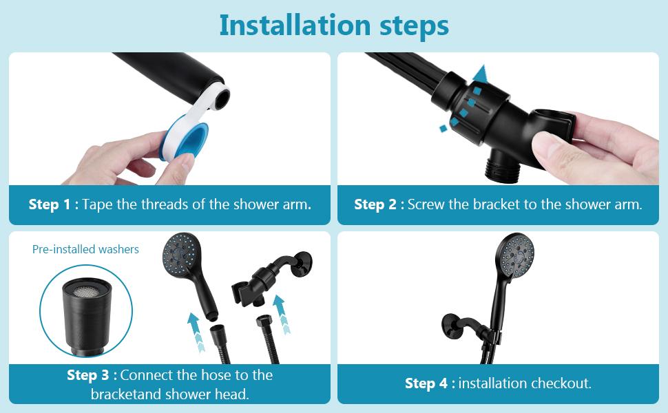 7-Mode High Pressure Shower Head & Handheld Combo – Removable Black, Cleans Tiles, Bathtubs & Pets Easily, Boosts Water Pressure, with Hose 7-Mode High Pressure Shower Head & Handheld Combo – Removable Black, Cleans Tiles, Bathtubs & Pets Easily, Boosts Water Pressure, with Hose