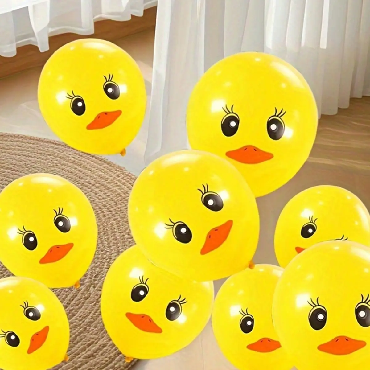 20pcs Set Duck Animal Balloons, Oval, Perfect for Birthday Decorations, Weddings, Gender Reveal, Anniversary Decor, Indoor Outdoor Festive Events