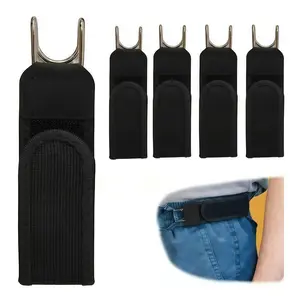 Set of 2 belt clips without buckle, tactical metal belt hook for elastic belts, invisible unisex no buckle belts for work and EDC, gift for men and women, Valentine’s Day gift