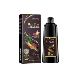 EELHOE White to Black Hair Dye Shampoo (Natural Brown) Polygonum Multiflorum Essence Nourishing Cleansing Repairing Black and Smooth Hair Shampoo