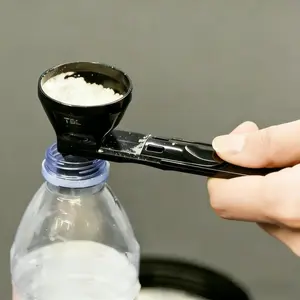 2PCS Protein Powder Sliding Spoon,High Quality Funnel for Pre Workout Creatine Powder Formula,Coffee Milk Smoothie Chocolate Powder Kitchen Utensils BPA Free Plastic,Perfect Gift for Valentine's Day Father's Day Anniversary