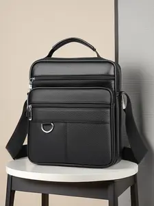 Genuine Leather Single Shoulder Bag for Men, Multi-Compartment Crossbody Bag Ideal for Business Use, Stylish and Durable Design