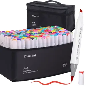 Alcohol Marker Set (with Bleed-Proof Mat), Dual Tips (Brush & Chisel), Refillable, for Adults, Students Coloring, Sketching, Card Making