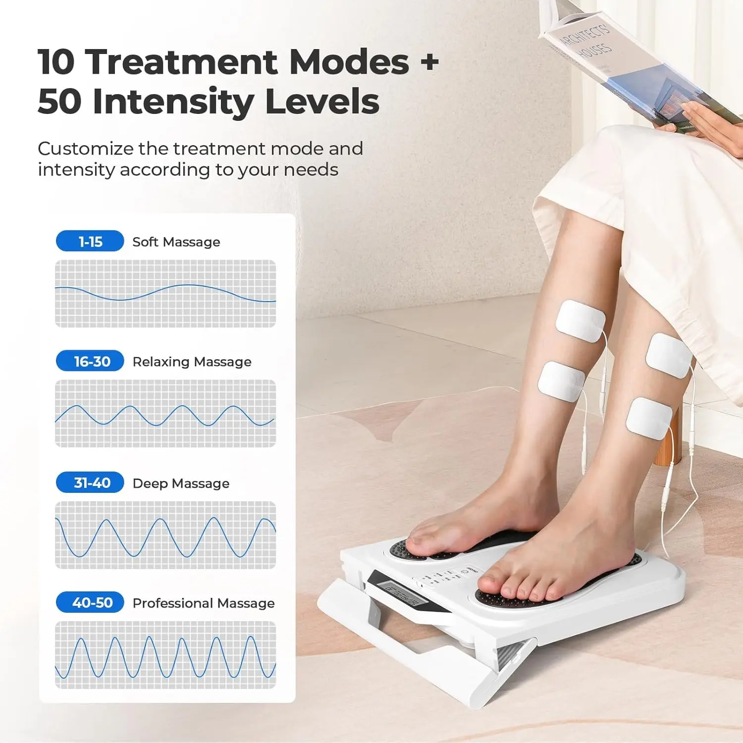 KNQZE EMS Foot Massager for Neuropathy Relief FSA/HSA Eligible TENS EMS Nerve Circulation Stimulator 10 Modes 50 Intensities 4 Pads for Pain Relief Swelling Cramps Plantar Fasciitis - TikTok Shop KNQZE EMS Foot Massager for Neuropathy Relief FSA/HSA Eligible TENS EMS Nerve Circulation Stimulator 10 Modes 50 Intensities 4 Pads for Pain Relief Swelling Cramps Plantar Fasciitis - TikTok Shop