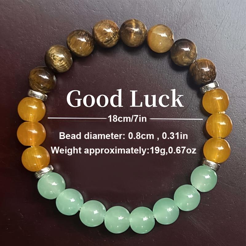 A Set of 9 Magical Crystal Bracelets, Symbolizing Peace, Wealth, Prosperity, Friendship, Good Luck, Love, And Protection - Crystal Beads That Bring Optimism And Positivity, Confidence And Strength, a Perfect Unisex Gift with Elastic Stretch - Ideal for Ch