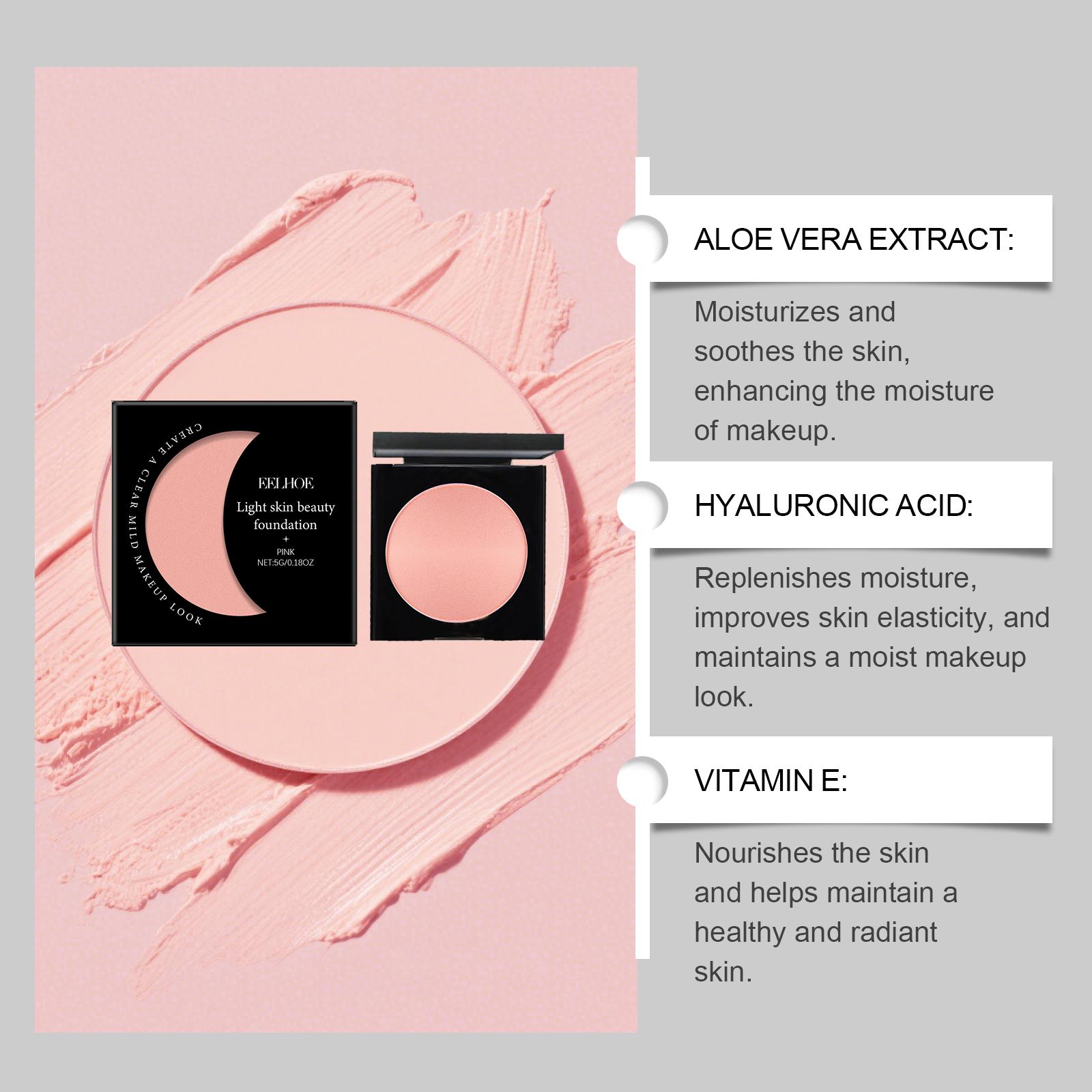 EELHOE Pink Moisturizing Concealer Foundation - Lightweight, Hydrating, Transparent Foundation Suitable for Oily and Dry Skin - Gentle and Non-irritating - Deeply Conceals - Perfect Skincare - Ideal Choice