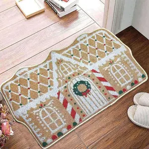 1 Piece Christmas Doormat, Welcome Mat, Indoor/Outdoor Back Door Mat, Gift, Multiple Sizes Available, Suitable for Home, Living Room Decoration, Bedroom, Porch, Indoor Use, Machine Washable