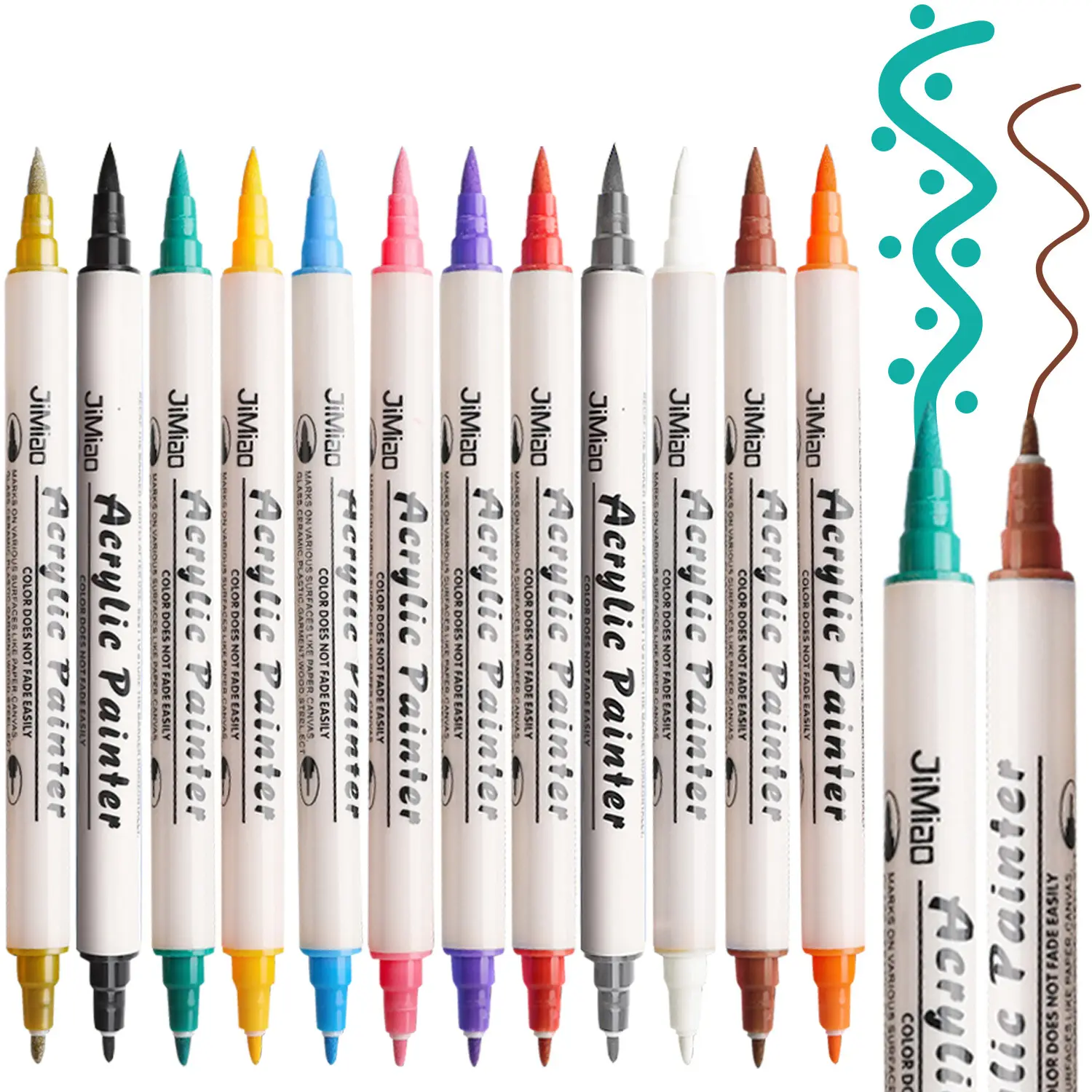 Selling Dual-Tip Acrylic Marker Pens – Blendable, Opaque, Colorful Dot Markers with Soft Tips for Outdoor Use