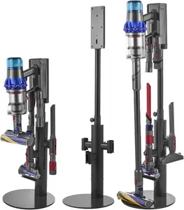 VEVOR Vacuum Stand, Compatible With Dyson V7 V8 V10 V11 V12 V15 SV10 SV12 SV14 SV18 SV21 Upright Vacuum Cleaners & Accessories, Stable Vacuum Stand Holder with 3 Clips and Adjustable Height