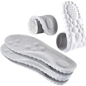 Memory foam insoles, suitable for sports, work, and daily use. Insoles for plantar fasciitis are breathable, shock-absorbing and lightweight, in gray color.