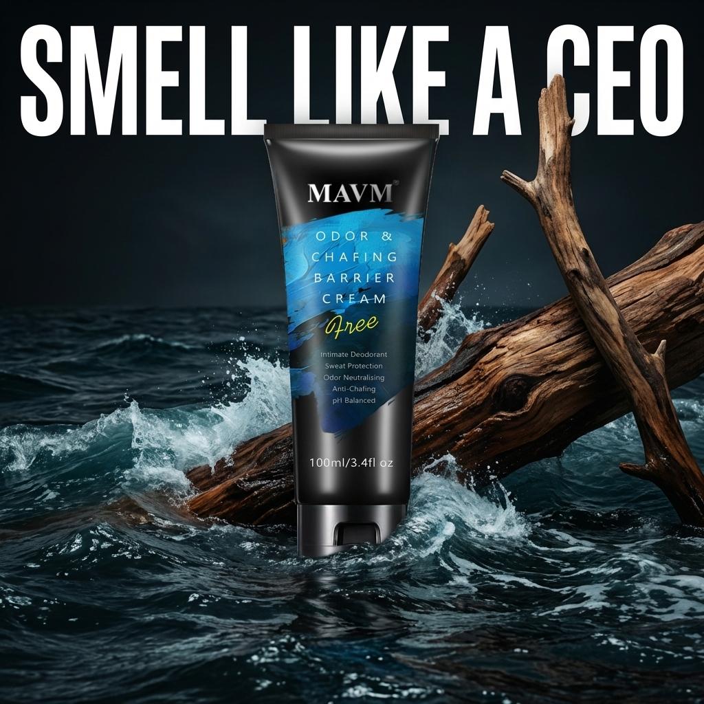 MAVM Men Antiperspirant Deodorant, Aluminium Free Deodorant Cream, Fresh Woody Citrus Scent, Sweat Protection & Anti-Chafing