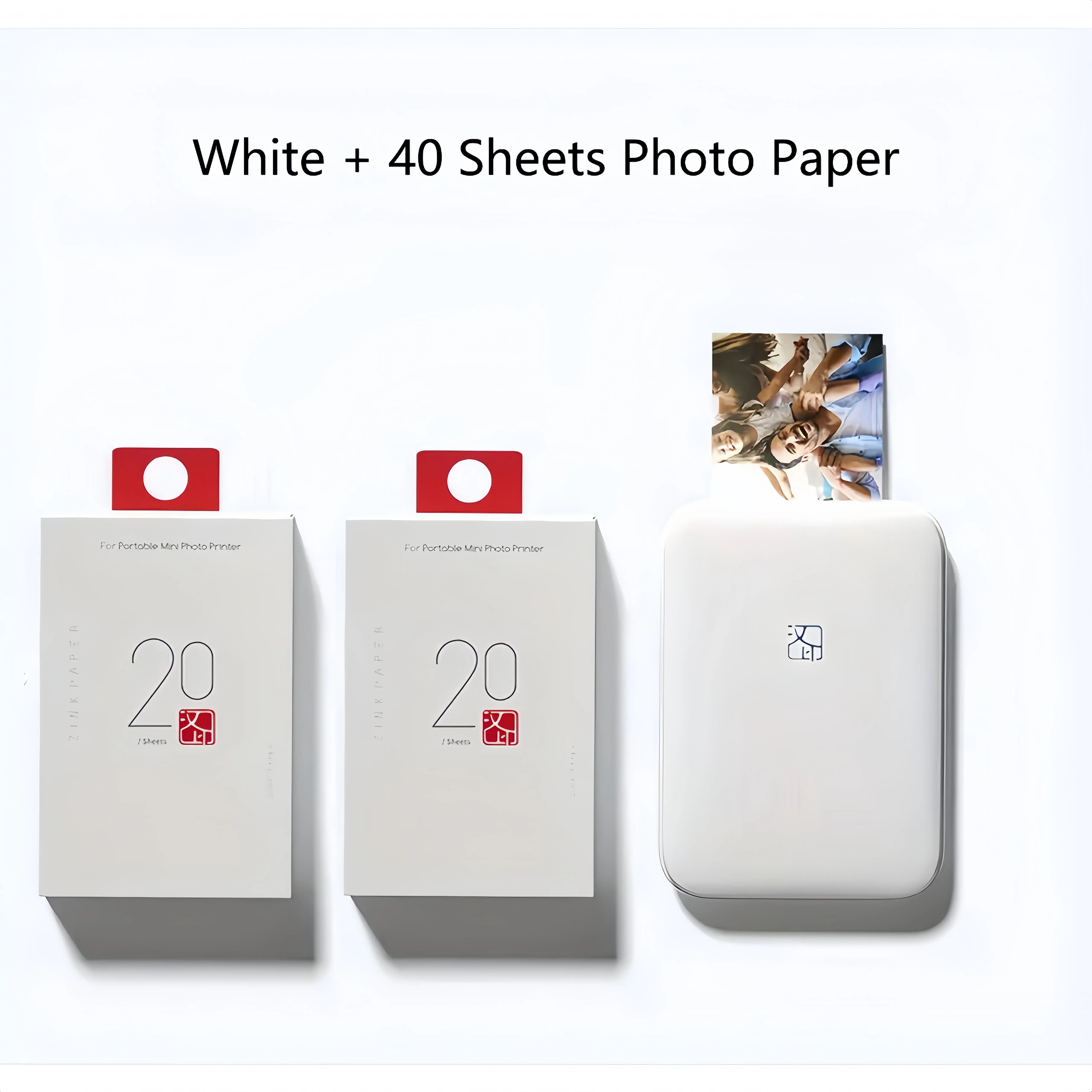 White + 40 sheets of photo paper