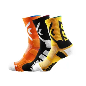 Elite Sport Cycling Basketball Socks Compression Running Man Black Trend Breathable Long Hiking Damping Athletic Professional dots  socks  sport Breathable Moisture-Wicking Sports Socks Men's Mid-Length Athletic Socks