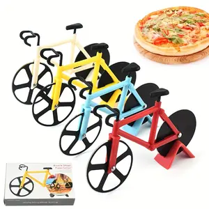 1-Piece Bicycle Pizza Cutter - Stainless Steel Pizza Cutter, a Must-Have for Home and Professional Kitchens - Fun Party Decoration - Easy-Clean Design, Durable Material, Creative Kitchenware, Perfect for Cooking Lovers