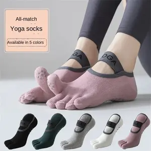 2025 1 pair of women's five finger socks, professional anti slip yoga socks, Non Slip Socks for Workout, Ballet, Athletic Socks