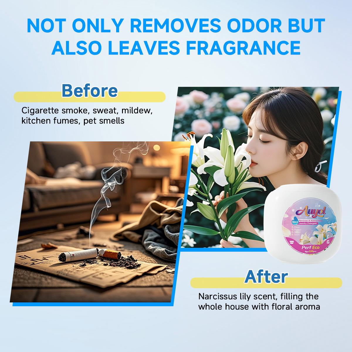 Auyol 3rd Generation Laundry Detergent Pods 5 in 1 Ultra Concentrated Non-Bio Color Protection Long-Lasting Freshness 200/100 pcs Ideal for Home and Travel A