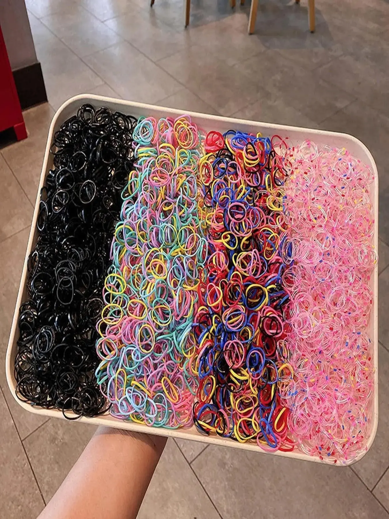 1000pcs Clear Elastic Hair Rubber Bands Clear Hair Elastics Transparent Mini Bulk Hair Ties Small Stretch Hair Bands For Women Elastic Hair Accessory Stretchy Tie Band