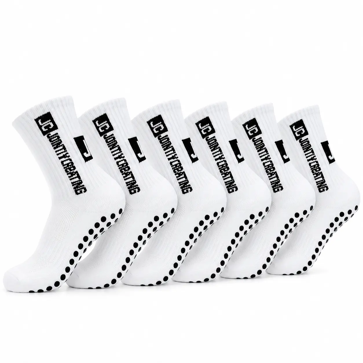 JointlyCreating 3 /6/10 Pairs Grip Soccer Socks for Men Anti Slip Athletic Socks Non Slip Sports Football Basketball Socks with Grip Pads