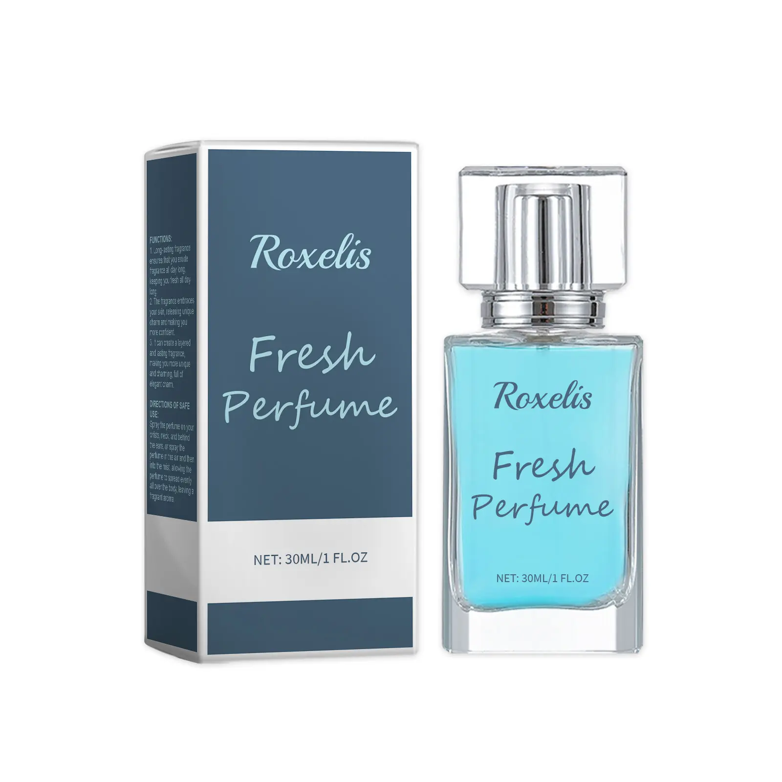Roxelis Fresh Amber Wood Unisex Perfume, Natural Mild Delicate Scent, Long-Lasting Fragrance, Charming Scent for Dating