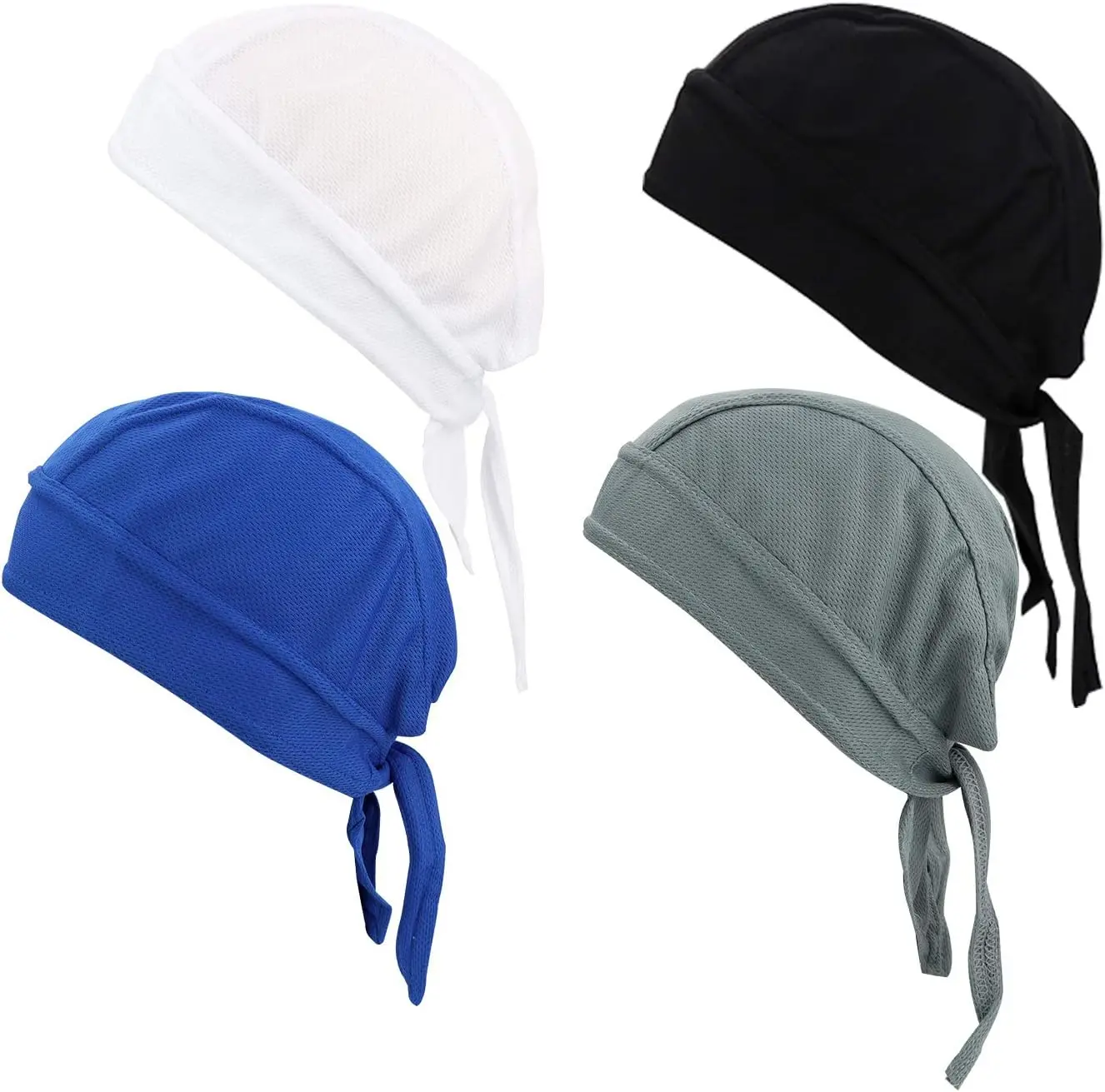 4 Pack Sweat Wicking Beanie Cap Hat Chemo Cap Skull Cap for Men and Women