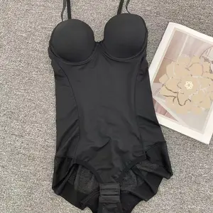 Women's Solid Ruched Sheer Shapewear Bodysuit – Adjustable Strap Backless Tummy Control, Versatile All-Season Underwear Daily Wear & Styling