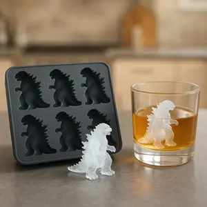 GF Cross-Border Independent Station New Godzilla Ice Mold Kitchen Home Godzilla Ice Cube Mold Tool for Unique Drink Presentation