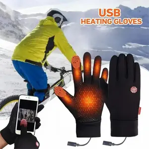 JOYTUTUS Winter thermal, rechargeable, electric, full-finger, men's, cycling, skiing and fishing gloves, motorcyclist's gloves, bicycle accessories