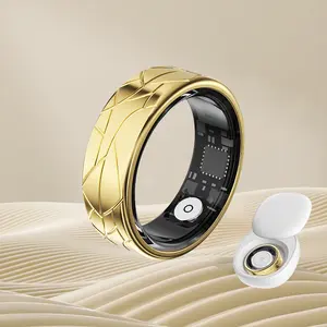 Smart Ring with Charging Case - Wellness Tracker for Sleep, Activity & Cycle Tracking, 5ATM Waterproof, Remote Camera Control, Gift for Women & Men