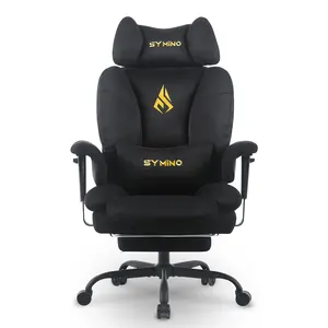 SYMINO Gaming Sofa, Gamer Chair, Ergonomic Sofa Chair with Faux Fur