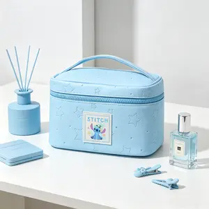 Disney Stitch Series Handheld Makeup Bag Simple Cylindrical Organizer, Cute Cartoon Toiletry Pouch, Versatile & Adorable Holiday & Holiday Haul#Summervibes