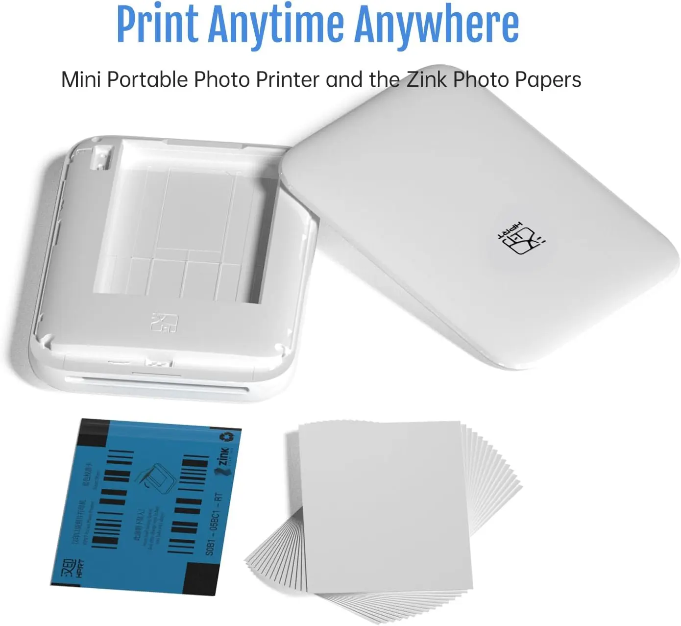HPRT MT53 Photo Paper for Mini Printer, 2x3 inch, Zink Photo Paper