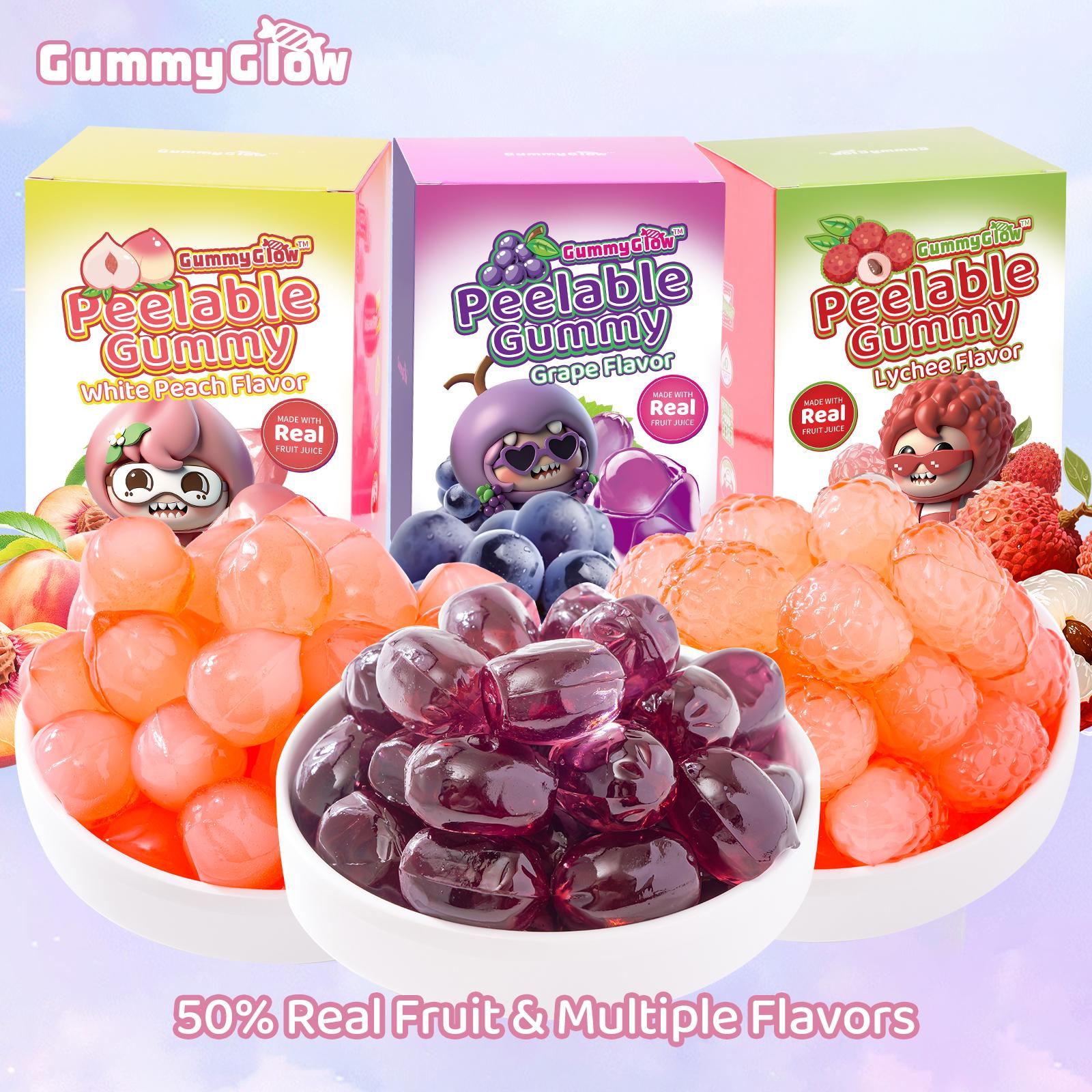 Fruity GummiesExotic Chewy Fruit Candy Low Sodium Sweet Juice Snack Bonbon