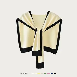 Versatile Women's Colorblock Shawl, Casual Style Soft Comfortable Shawl for Daily Wear, Fashion Chic Accessories for Women & Girls, Mom Gift