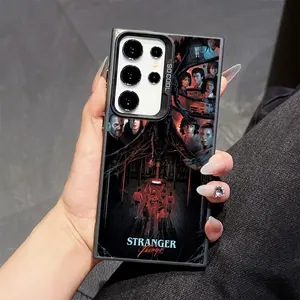 S-Stranger Things Phone Case Designed for Samsung for galaxy S25, S24, S23, S22, S21, S20 FE Ultra Plus Edge, Featuring Anti-Fall Matte Back Cover for 4G And 5G, Phone Case With Card Slot, Phone Case With Card Holder