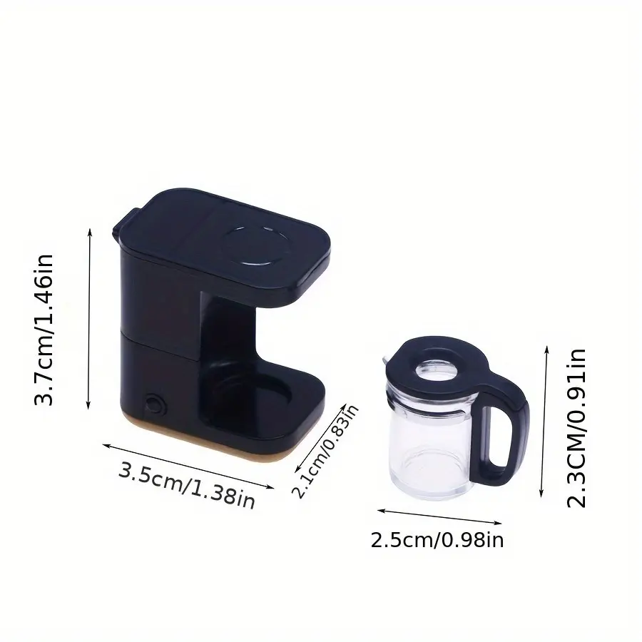 1/12 Scale Unisex Plastic Miniature Cooking Set - Compact Design Dollhouse Mini Kitchen Play Set Accessories: Coffee Machine, Rice Cooker, Water Dispenser, Electric Griddle for DIY Decoration, Gifts