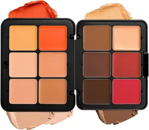 2 in 1 Matte Cream Blush & Concealer Palette Long Wearing Smudge Proof Natural Looking Blendable Face Makeup With Matte Finish #03 Cosmetic