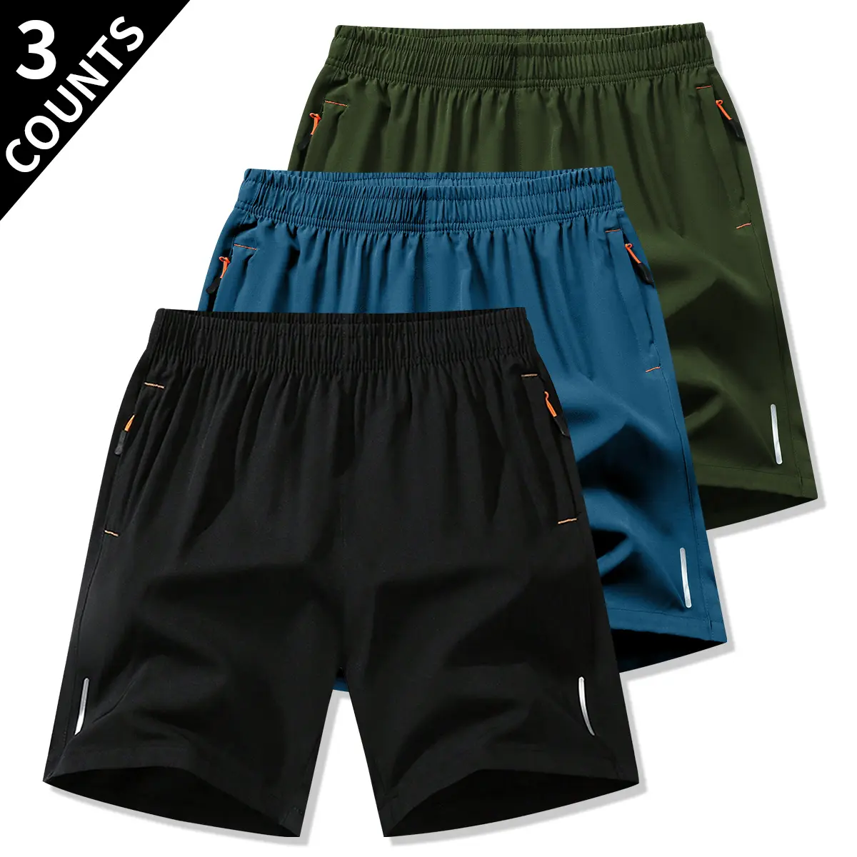 Black + Lake Blue + Army Green