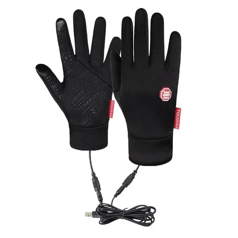 JOYTUTUS Winter thermal, rechargeable, electric, full-finger, men's, cycling, skiing and fishing gloves, motorcyclist's gloves, bicycle accessories