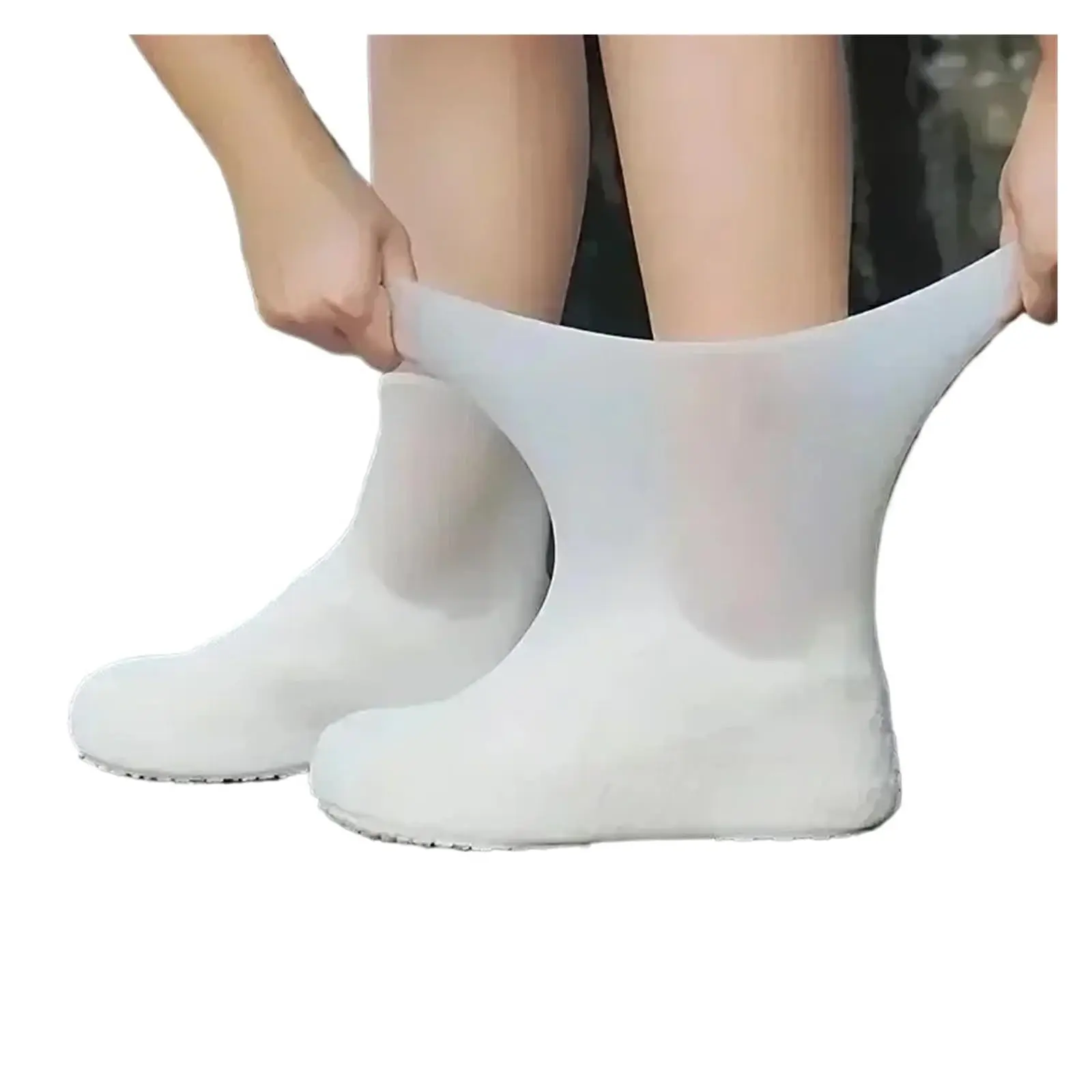 YYW1 2 Pcs Reusable Silicone Overshoes, Waterproof, Non-Slip, Rain Protection for Shoes, Foldable, Portable, Non-Slip Shoe Covers for Travel & Daily Use