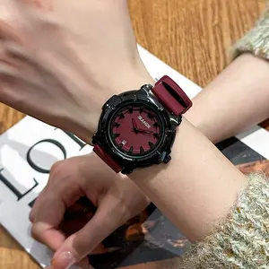 Trendy Sporty Casual Watch - Matte Black Case Silicone Strap Multi-color Dial Date Window Wristwatch for Men Women Daily Fashion Accessory(6 Colors Available) ladies minimal automatic custom mechanical stress pocket quartz