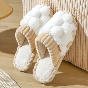 Women's Soft Fluffy Memory Foam Slippers Winter Cozy Plush Warm House Shoes Indoor Outdoor Ladies Faux Fur Casual Slip On Lined Footwear Non-Slip Sole Comfortable All-Day Wear - Boy, Slide