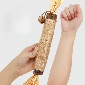 Extra-large wooden (Polygonum) teething stick; raffia straw cat toy; catnip ball for cat entertainment and boredom relief; cat teaser stick; magic cat tool