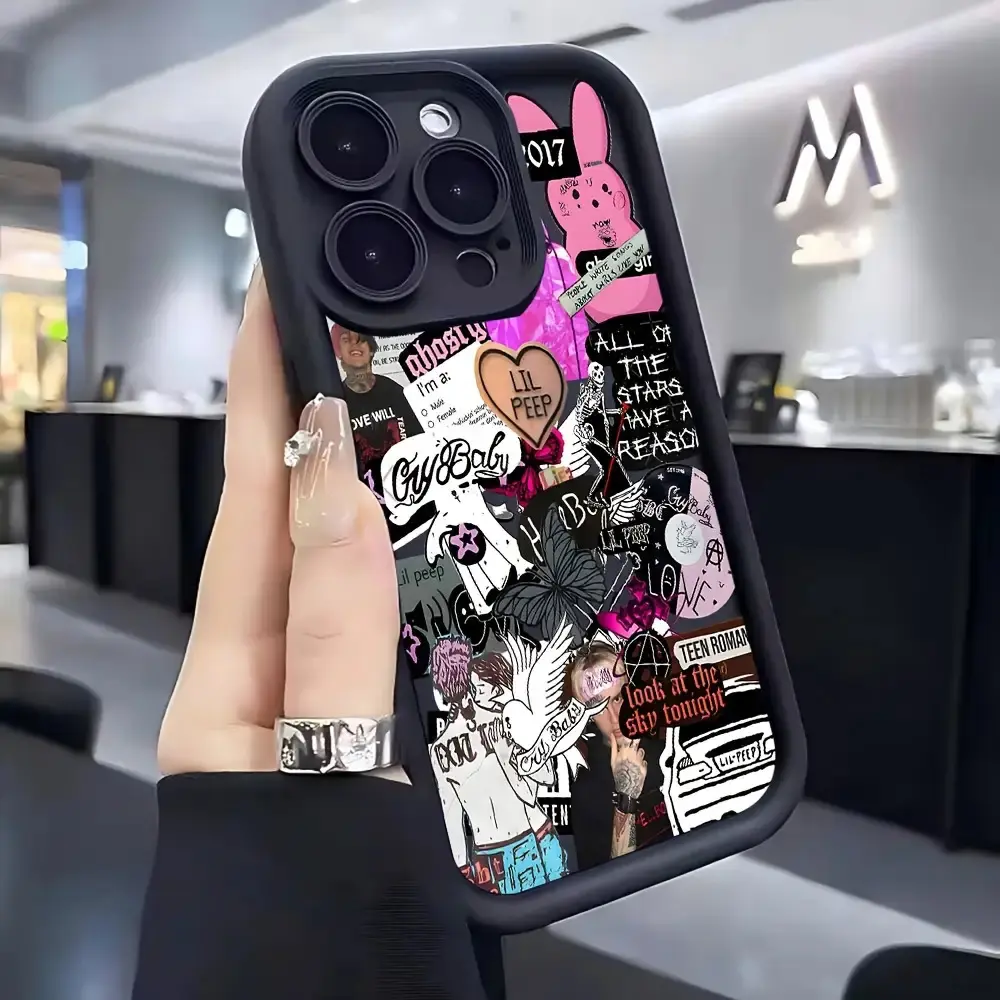 Popular Rapper Lil Peep Hell Boy Phone Case for iPhone 16 15 14 13 12 11 Pro Max Mini XR XS X 7 8 Plus Shockproof Soft TPU Back Cover