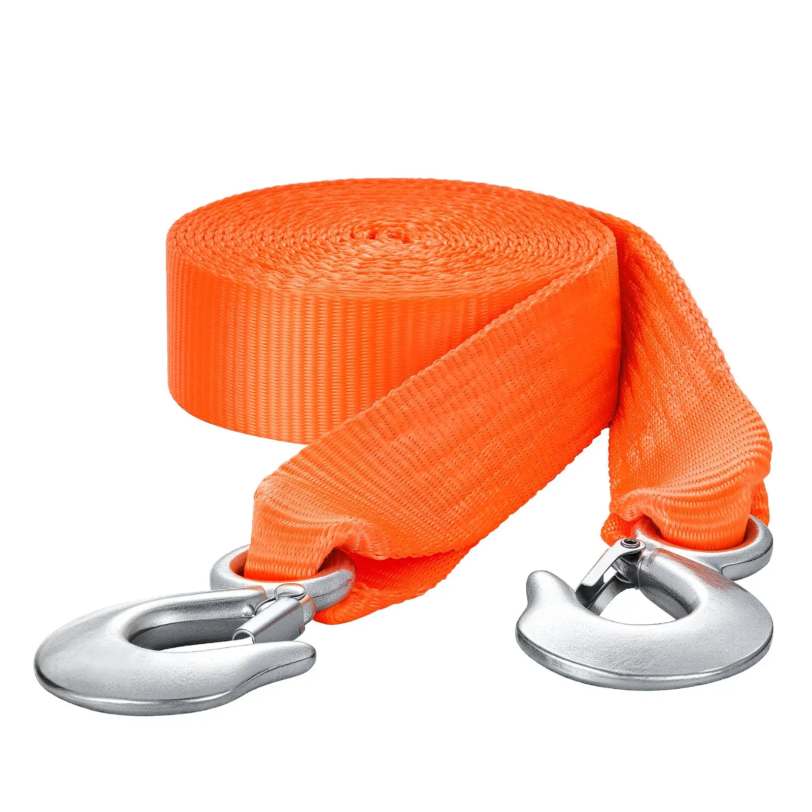 【FathersDayGift】VEVOR ATV Tow Strap with Hooks, 2-inch x 20-foot, 17000 lbs Capacity, Durable Recovery Rope with Security Hooks for Trucks and Vehicles, Essential Towing Accessory for Roadside AssistanceSummervibes
