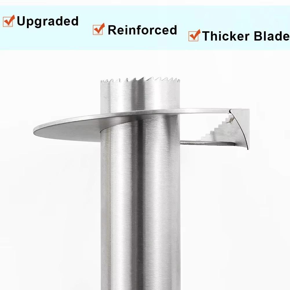 2-in-1 Stainless Steel Pineapple Corer & Slicer with Wedger - Compact Tropical Fruit Tool (24x8.5cm), Lightweight Kitchen Utensil for Fast Clean Prep, Ideal for Party Decor, Free US Delivery