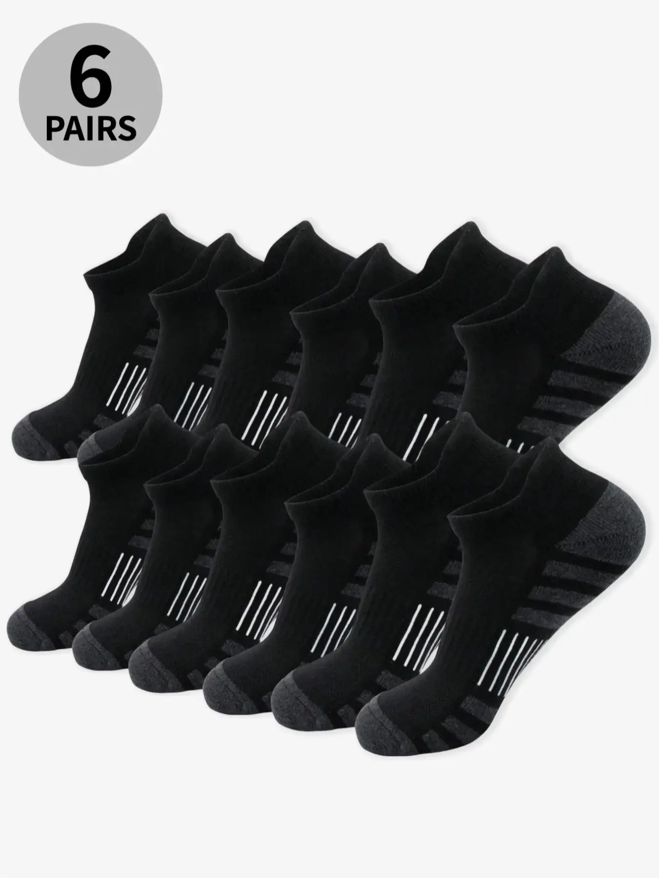 Men's Breathable Mesh Socks, High-Quality Ankle Socks, Casual Daily Wear, Pack of 6 Pairs, Comfortable and Multi-Functional Design
