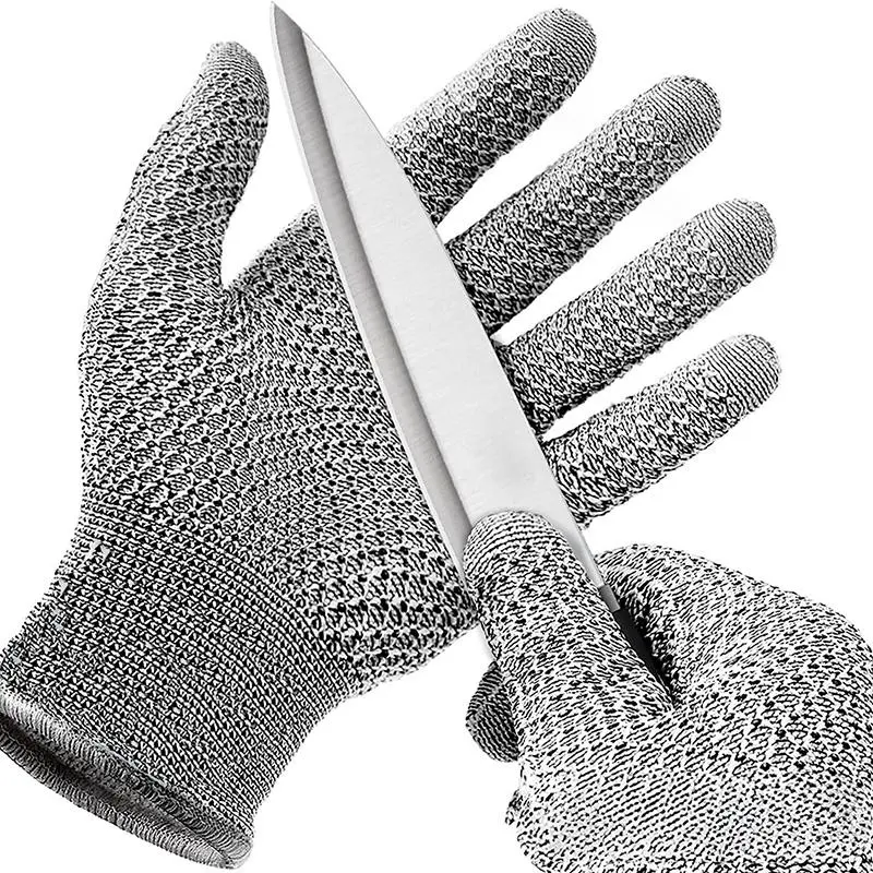 YYW1 Cut-resistant Gloves, 2 Pairs of Anti-cut Gloves, Fishing Protective Gloves, Kitchen Cleaning Gloves, Garden Gloves, Household Supplies