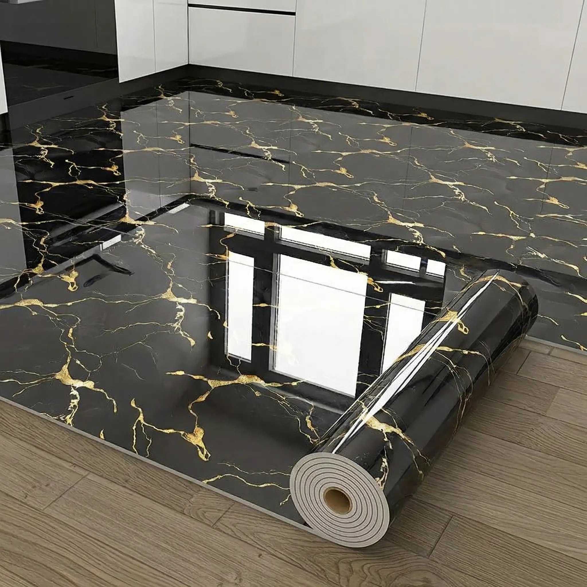 Marble Wallpaper 60cm*300cm & 40cm*300cm 3D Wood Pattern Removable Wall Sticker Roll for Home Renovation Decorative Upgrade Wooden Texture Compact Size - Room