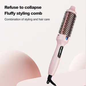 Patented Cross-Border New Fluffy Comb Straightening Comb Hair Curler Dual-Use Bangs Curling Iron Hair Curler